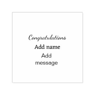 Congratulations add name message simple graduate self-inking stamp