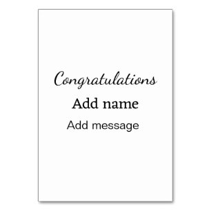 Congratulations add name message simple graduate table number