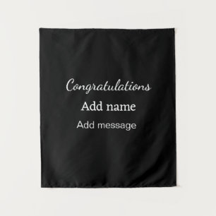 Congratulations add name message simple graduate tapestry