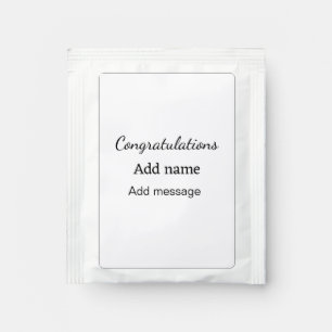 Congratulations add name message simple graduate  tea bag drink mix