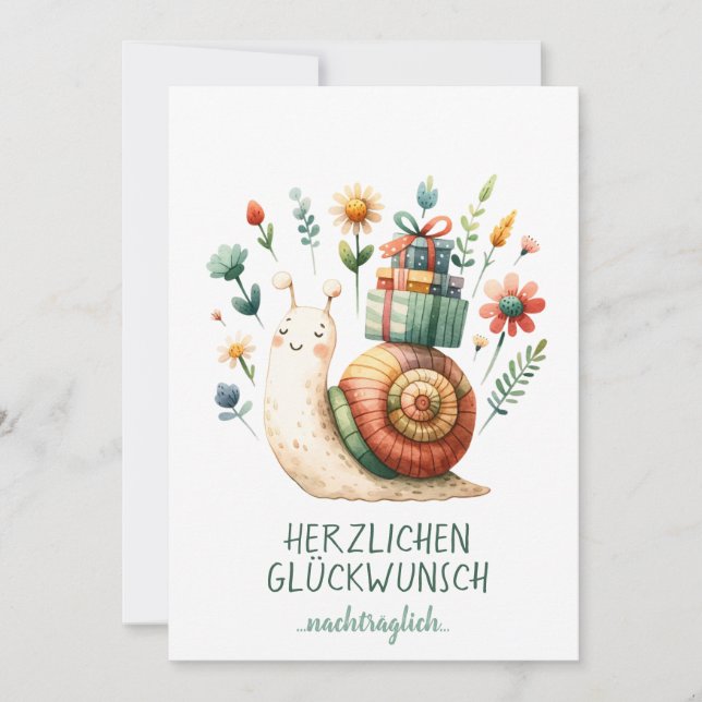 Congratulations - after the event - snail invitation (Front)