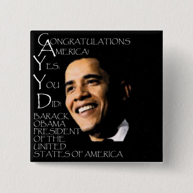CONGRATULATIONS AMERICA BUTTON (Front)