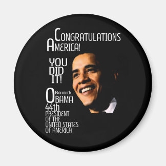 CONGRATULATIONS AMERICA/ ROUND MAGNET