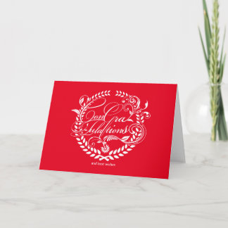 Congratulations and best wishes (white ver.) card