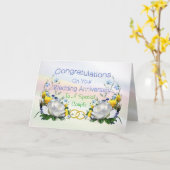 Congratulations Anniversay Roses Card (Yellow Flower)