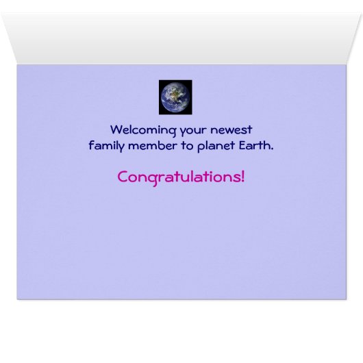 Congratulations: Baby announcement (Inside Horizontal (Bottom))