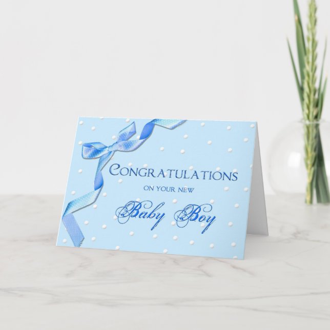 Congratulations - Baby Boy Card (Front)