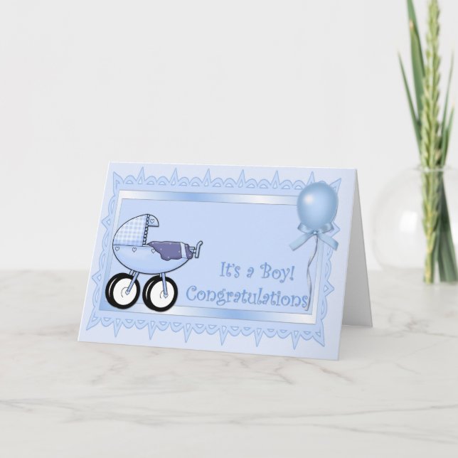 Congratulations Baby Boy Card (Front)