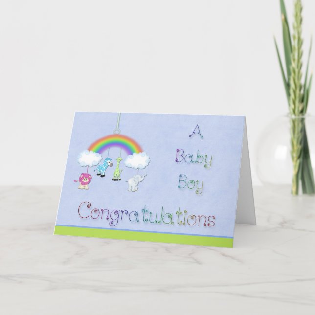 Congratulations Baby Boy Card (Front)