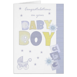 New Baby Boy Congratulations Cards | Zazzle