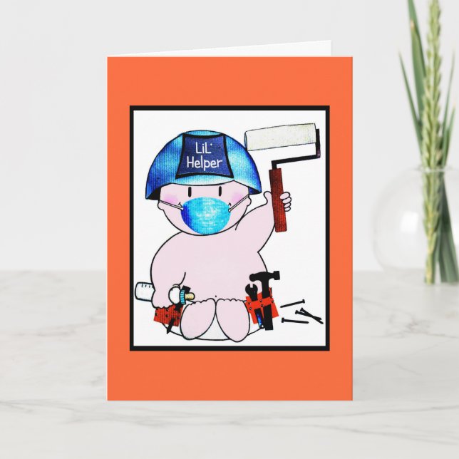 Congratulations Baby Boy ( Carpenter Theme) Card (Front)