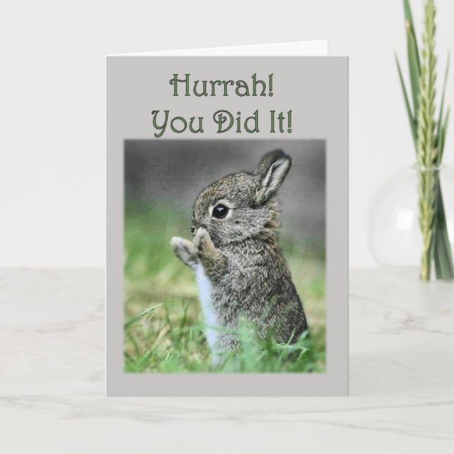 Congratulations Baby Bunny Card (Front)