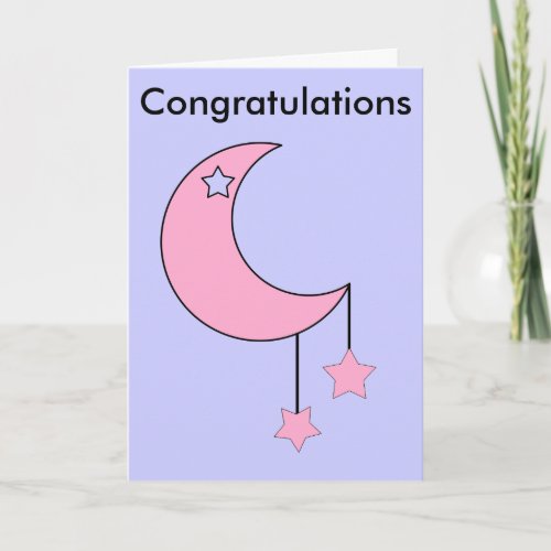 Congratulations baby girl card