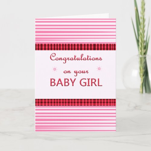 Congratulations Baby Girl Card