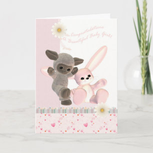 Congratulations Baby Girl Card, New Baby Card