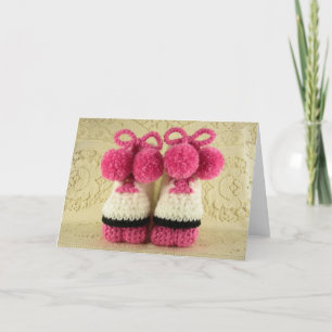 Congratulations Baby Girl (Roller Skates Booties) Card