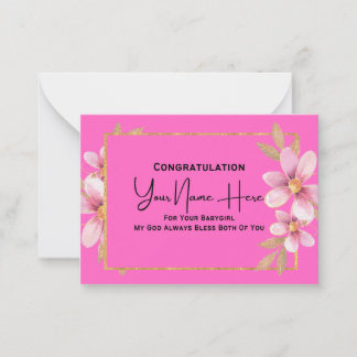 Congratulations baby shower cards. note card
