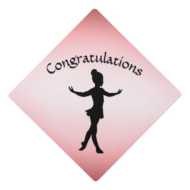 Congratulations  Ballerina Graduation Cap Topper (Front)