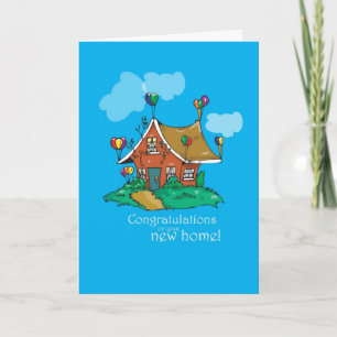 Congratulations Balloon House Card