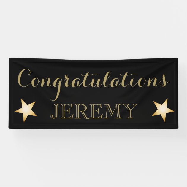 Congratulations Banner For Any Occasion Gold Stars