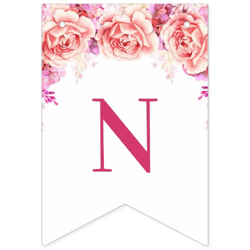 Congratulations Banner Pink Watercolor Flowers | Zazzle