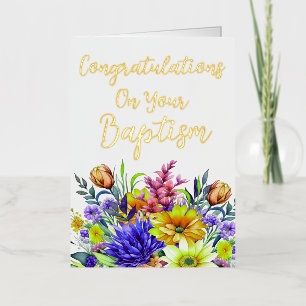 Congratulations Baptism Foil Greeting Card