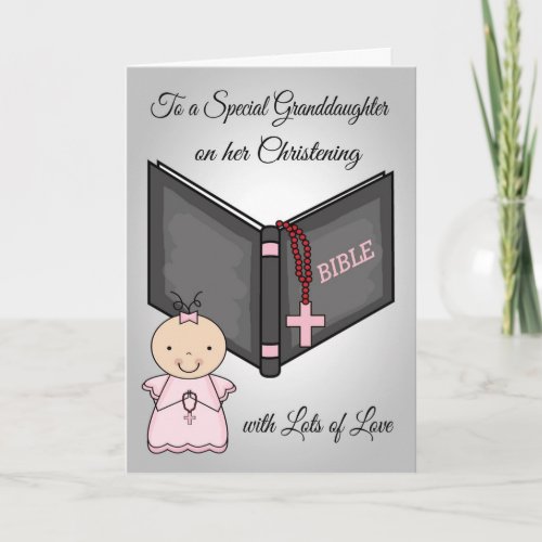 Congratulations Baptism Granddaughter Card