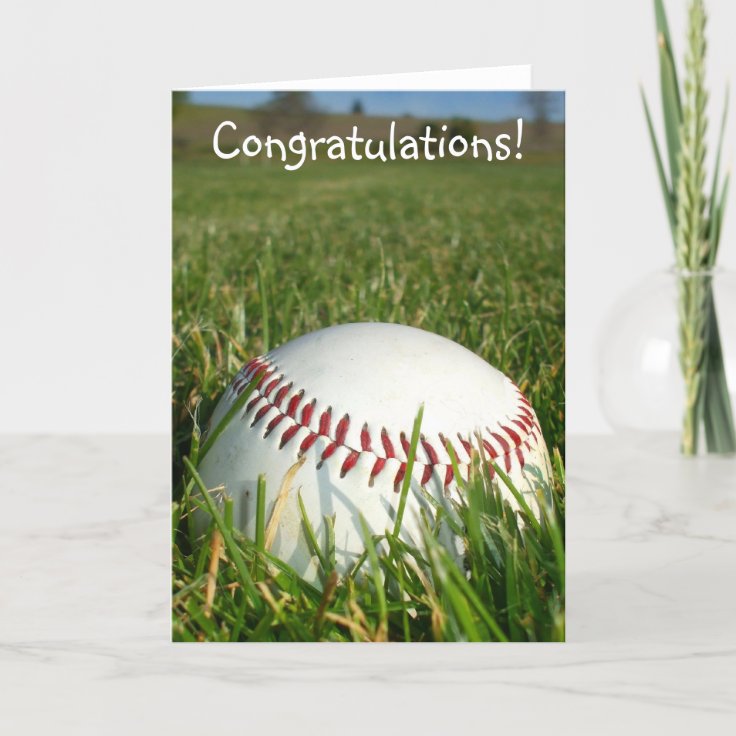 Congratulations baseball greeting card | Zazzle