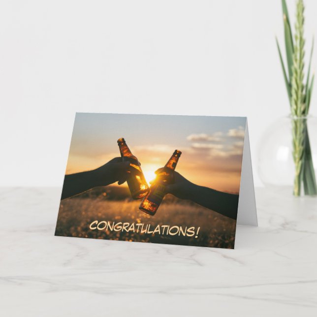 Congratulations Beach Toast Card (Front)
