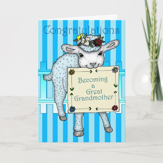 congratulations becoming a Great Grandmother Card (Front)