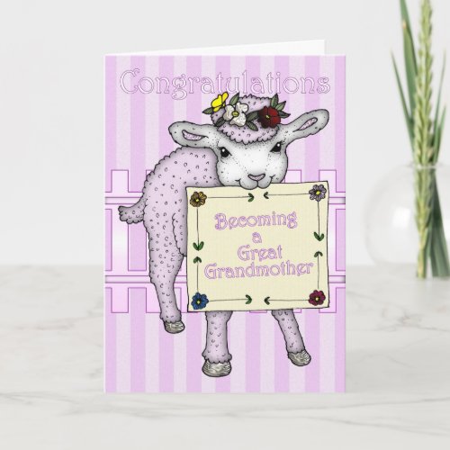 congratulations becoming a Great Grandmother Card