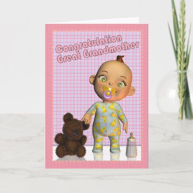 congratulations becoming a Great Grandmother Card (Front)