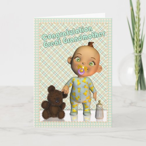 congratulations becoming a Great Grandmother Card