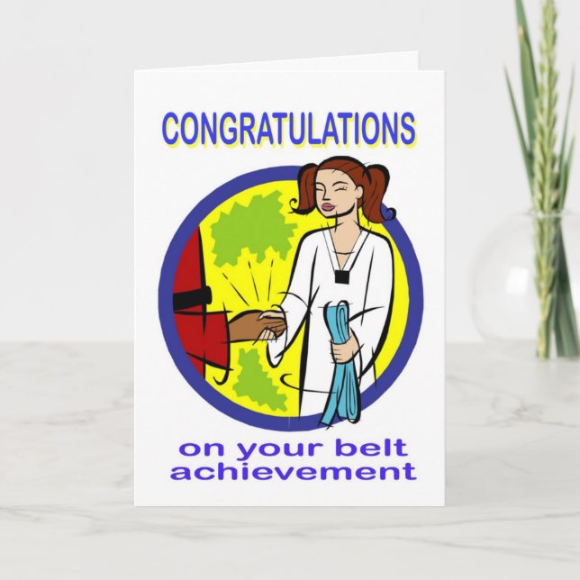Congratulations Belt Achievement Card (Front)