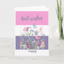 Congratulations - Best Wishes with Flowers
