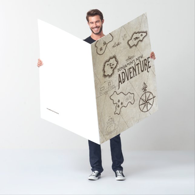 Congratulations Big New Adventure Map Retirement Card (In Situ)