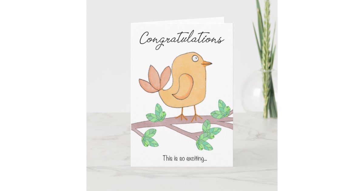 Congratulations Bird Card | Zazzle