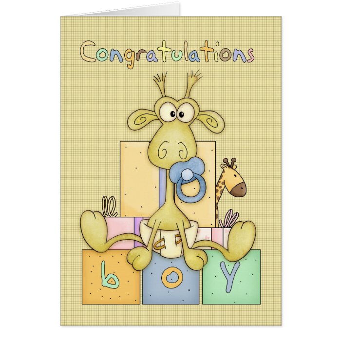 Congratulations Birth Of Baby Boy Card   Cute Baby