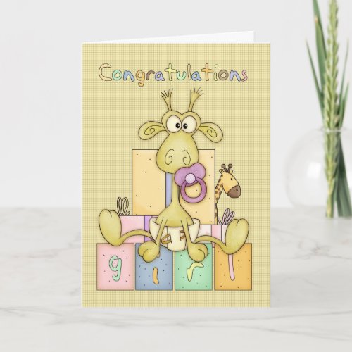 Congratulations Birth Of Baby Girl Card _ Cute Bab