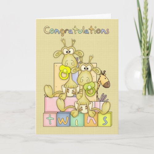 Congratulations Birth Of Twins Card _ Cute Card