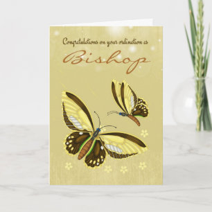 Congratulations Bishop Ordination With Butterflies Card