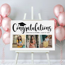 Congratulations Black 3 Photo 2025 Graduation Foam Board