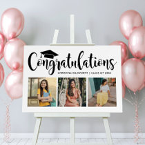 Congratulations Black 3 Photo 2026 Graduation Foam Board