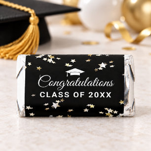 Congratulations Black Star Graduation Hershey's Miniatures