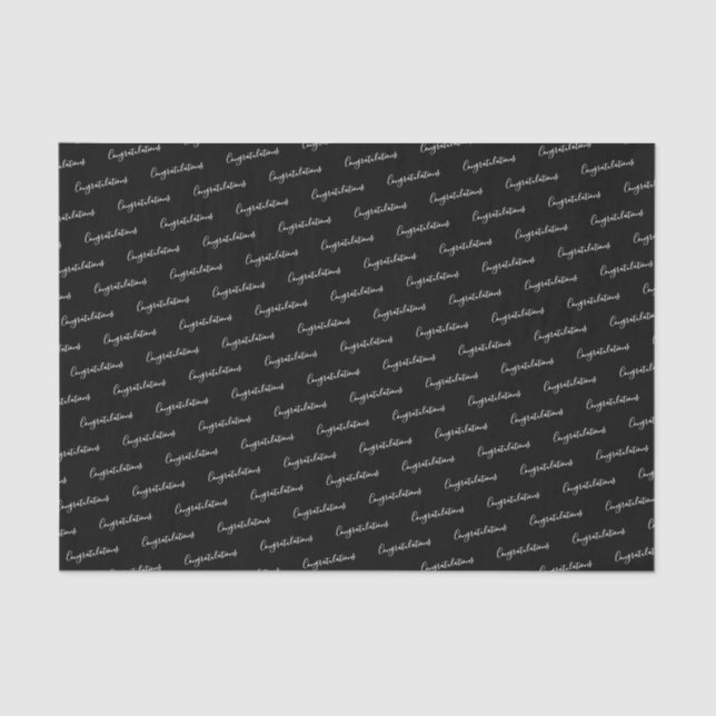 Congratulations Black Tissue Paper - HAMbyWG (Front)