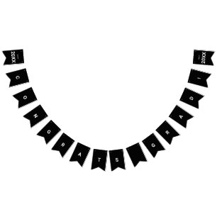 Congratulations BlackScarlet and White Bunting Fla Flags