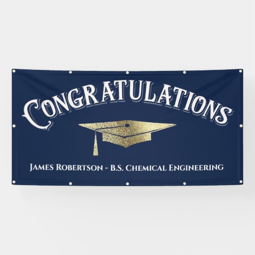 Congratulations Blue Gold Graduation  Banner