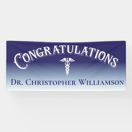 Congratulations Blue Medical Doctor  Banner