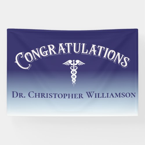 Congratulations Blue Medical Doctor Banner