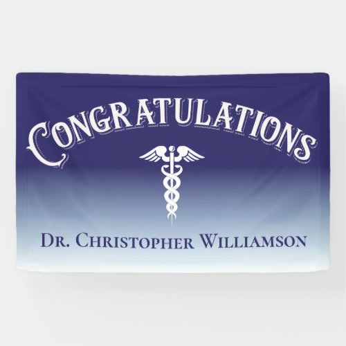 Congratulations Blue Medical Doctor Banner